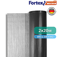 Дренажна геомембрана для підвалу Fortex Dren 250 кН, 2x20 м, 40 м2 Гідроізоляція фундаменту шипоподібна мембрана з геотекстилем