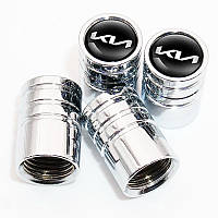 Ковпачки на ніпель для Кіа Alitek Long Silver Kia (New logo), 4 шт.