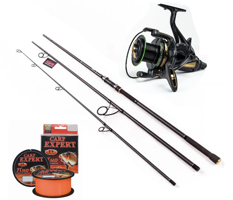 Карповий набір ECLIPSE Phantom CARP Вудлище 3,90м Котушка SNK 12000 Лісочка 300м