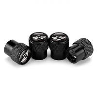 Ковпачки на ніпель із лого MINI Cooper Alitek Rif Metal Black Міні Купер, 4 шт.