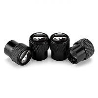 Ковпачки на ніпель із лого Ford Mustang Alitek Rif Metal Black Мустанг, 4 шт.