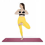 Килимок (мат) спортивний 4FIZJO NBR 180 x 60 x 1 см для йоги та фітнесу Burgundy (P-5905973406703), фото 7