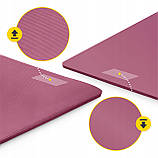 Килимок (мат) спортивний 4FIZJO NBR 180 x 60 x 1 см для йоги та фітнесу Burgundy (P-5905973406703), фото 9