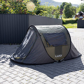 Намет туристичний 245×145×100 (см) кемпінговий для риболовлі 2 х місний Зелений LU-030GR