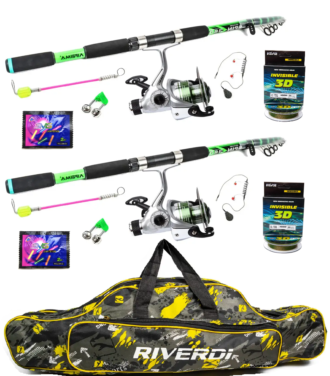 Набір для донної риболовлі Advanced 60–120 г, 2,10 м, котушка Eclipse CTR 4000 (на 2 вудилища)