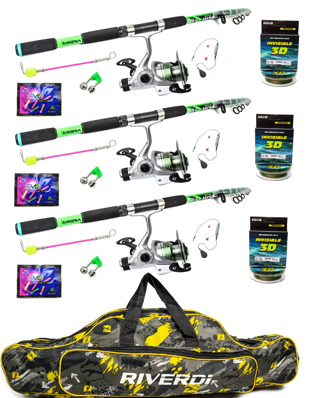 Набір для донної риболовлі Advanced 60–120 г, 3,6 м, котушка Eclipse CTR 4000 (на 3 вудилища)