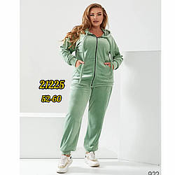 Жіночий костюм на блискавці "Велюр" Розміри: 52,54,56,58,60 (31044-6)