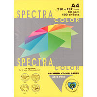 Бумага насыщенных тонов Spectra_Color 210 лимонный А4 80гр 100ар "Spectra_Color" насич Lemon