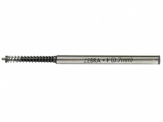 Стрижень кульковий об'ємний Zebra F чорний 0.7 мм, фото 1