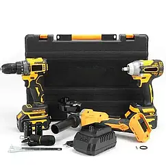 Набір 3в1 на акумуляторах 48В Шуруповерт Гайковерт Болгарка 48В 6.0Аг