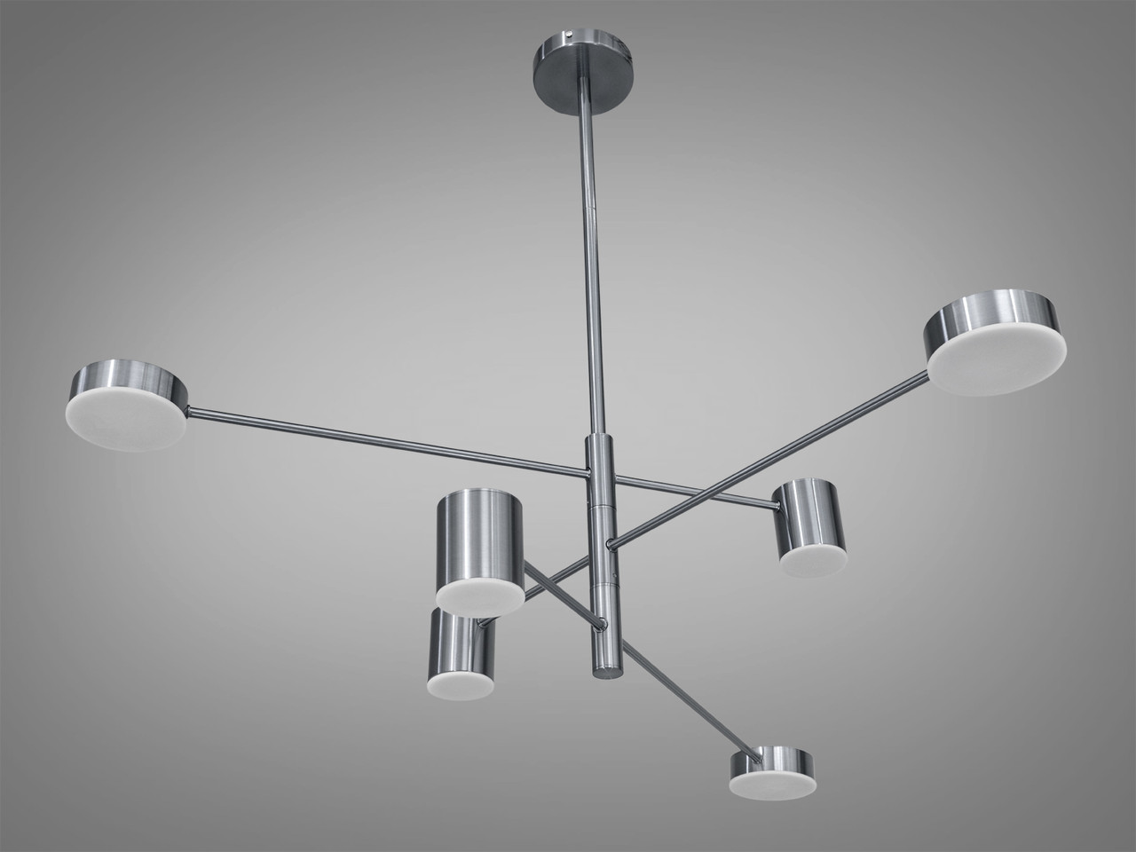 Світлодіодна люстра Diasha D302 хром 30Вт сучасний стиль для вітальні D302-6CH