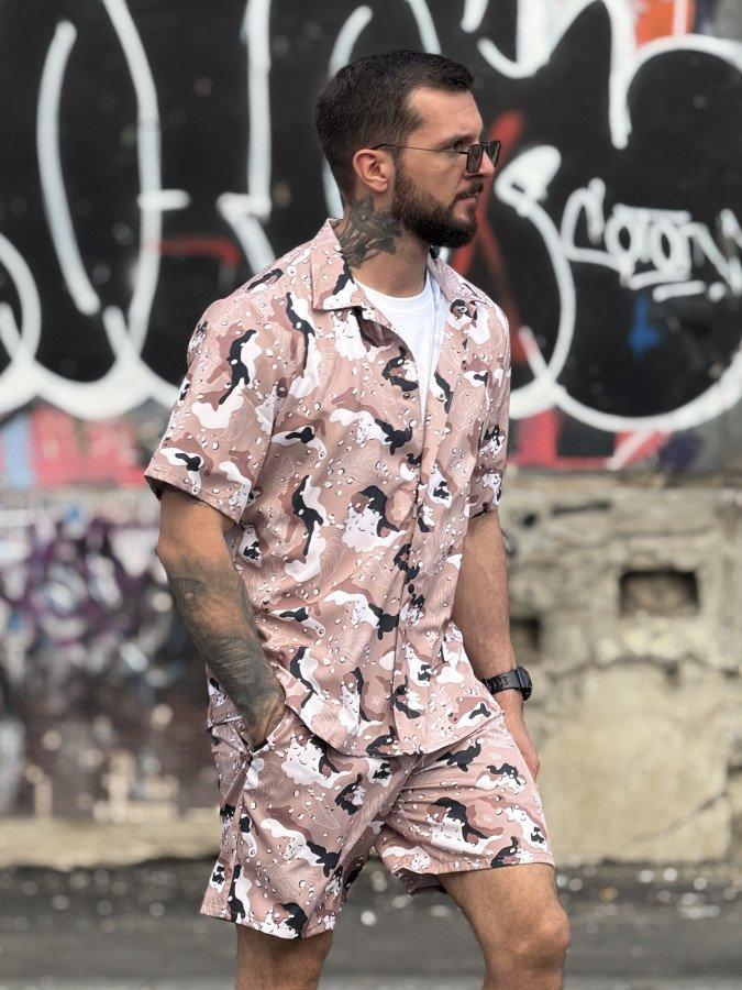 Літній мілітарі комплект Oblivion Tutankhamun: сорочка і шорти, софтшел, 100% поліестер, камуфляж Tutankhamun, суміжні розміри