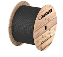 Кабель Leader PV 1x6мм2, бухта 100м, чорний (УКРСЕПРО)