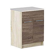 Кухня секція 60 Низ Мийка Еко Еверест Без стільниці (600х456х820 мм) Сонома/Трюфель