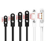 Магнітний кабель для зарядки дитячих смарт годинників, фітнес браслетів 2pin 7.62мм білий, фото 3