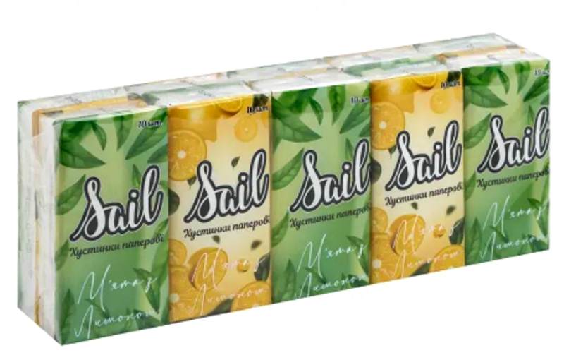 Серветки паперові одношарові "М'ята/Лимон" 10 шт., фото 1