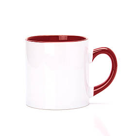 Чашка для сублімації кольорова всередині 150 мл (бордовий)