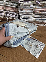 Постільна білизна муслін-жатка євро комплект постільної білизни/Жате постільна білизна