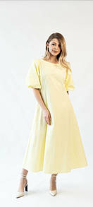 Сукня жіноча жовта Modna KAZKA MKGRDR-6-1