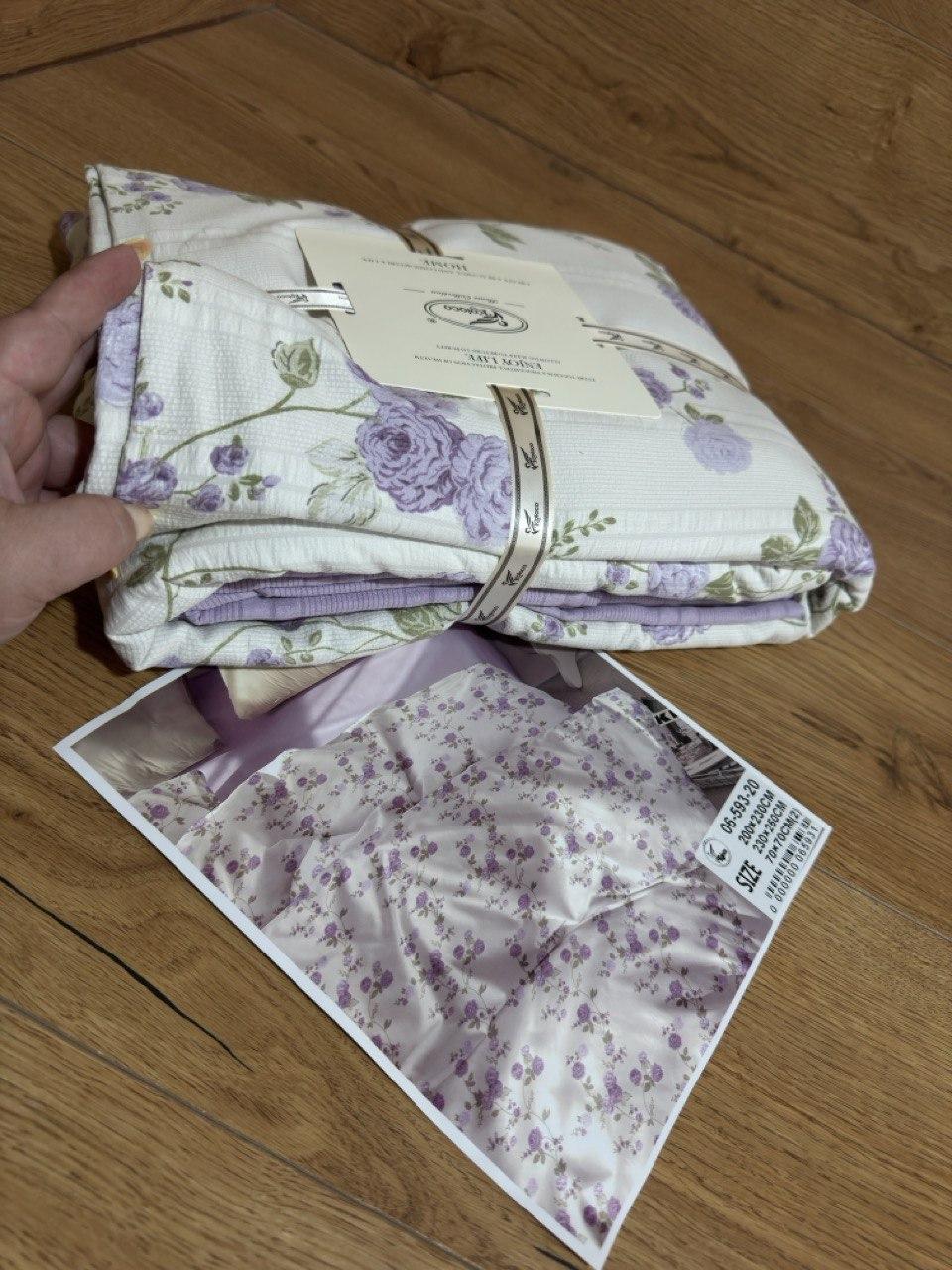 Постільна білизна муслін-жатка євро комплект постільної білизни/Жате постільна білизна, фото 1