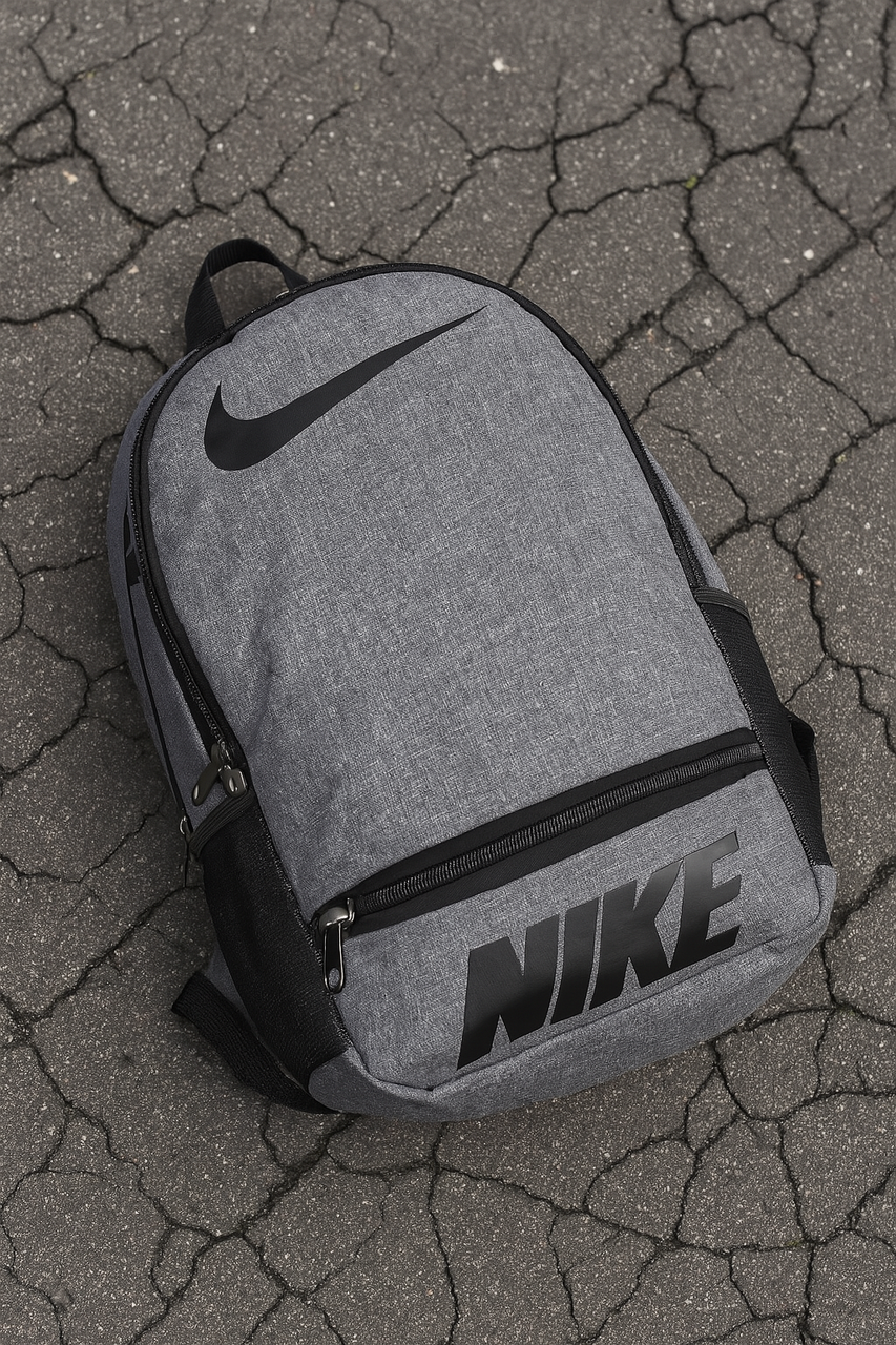 Рюкзак Nike Just Do It сірий меланж чоловічий жіночий шкільний міський спортивний, фото 1