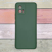 Чохол для Motorola Moto G72 силіконовий бампер SOFT Silicone Case, з мікрофіброю, Soft Touch, зелений