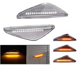 Повороти e70 BMW X5 E70 2006-2013 Повторювачі поворотів БМВ Х5 Е70 (2шт динамічні білі ЛЕД)