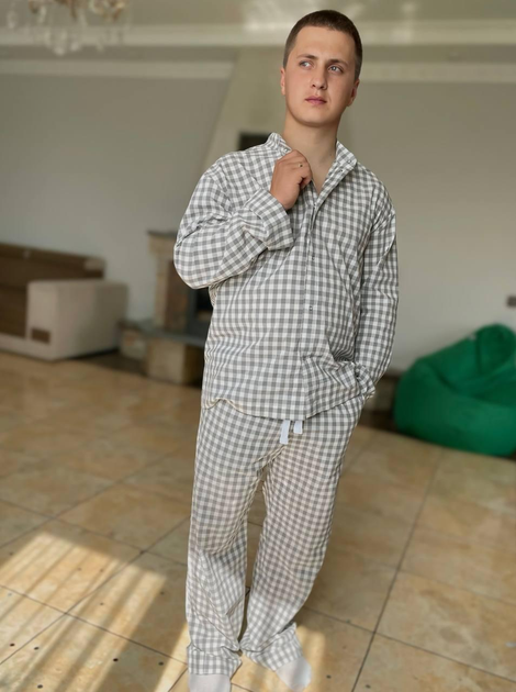 Чоловіча піжама зі штанами з вареної бавовни PAPLYK 0044, фото 1