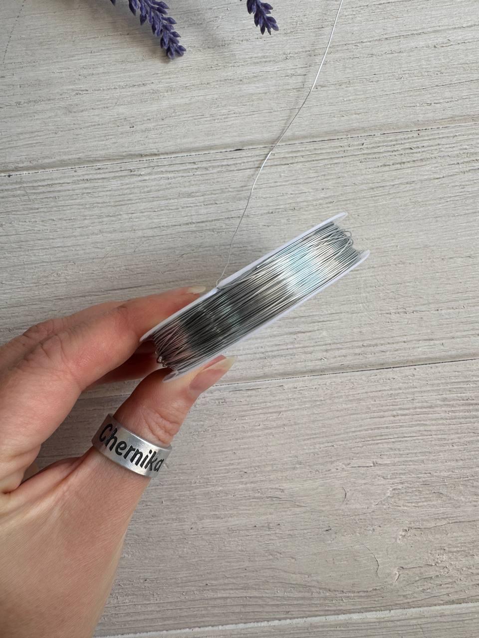 Дріт 0.37 мм , сріблястий 50 метрів, фото 1