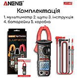 Мультиметр струмові кліщі ANENG ST180 (4000) + батарейки, фото 7
