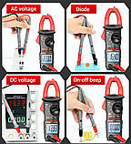 Мультиметр струмові кліщі ANENG ST180 (4000) + батарейки, фото 5