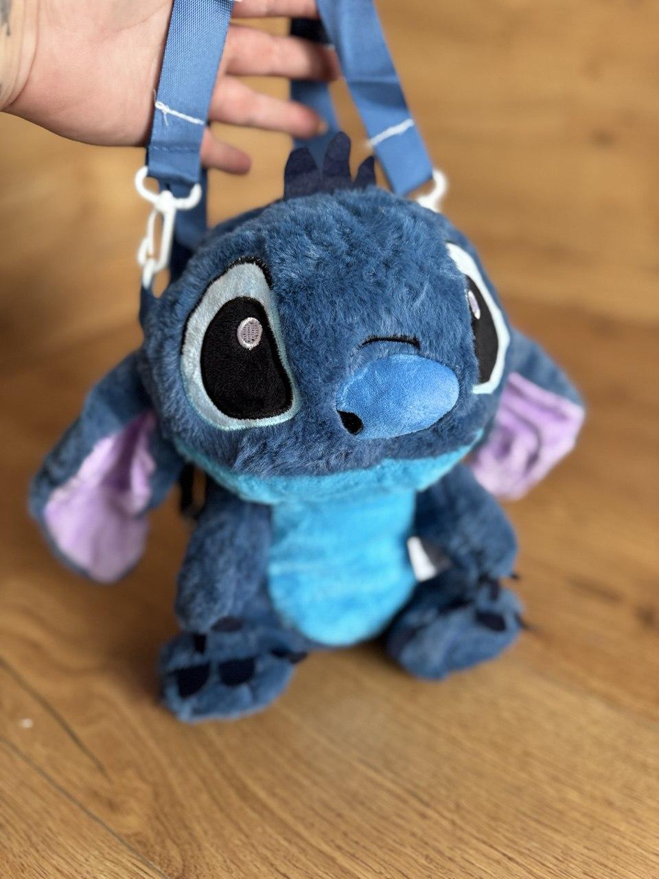 М'яка іграшка-рюкзак синій Стіч, фото 1