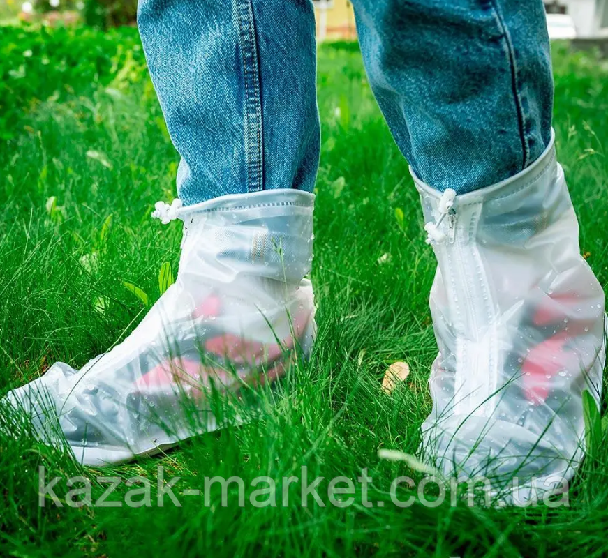 Чохли-бахіли силіконові силіконові силіконові водонепроникні чохли бахіли для взуття чоловічі S M L XL 2XL 3XL, фото 1