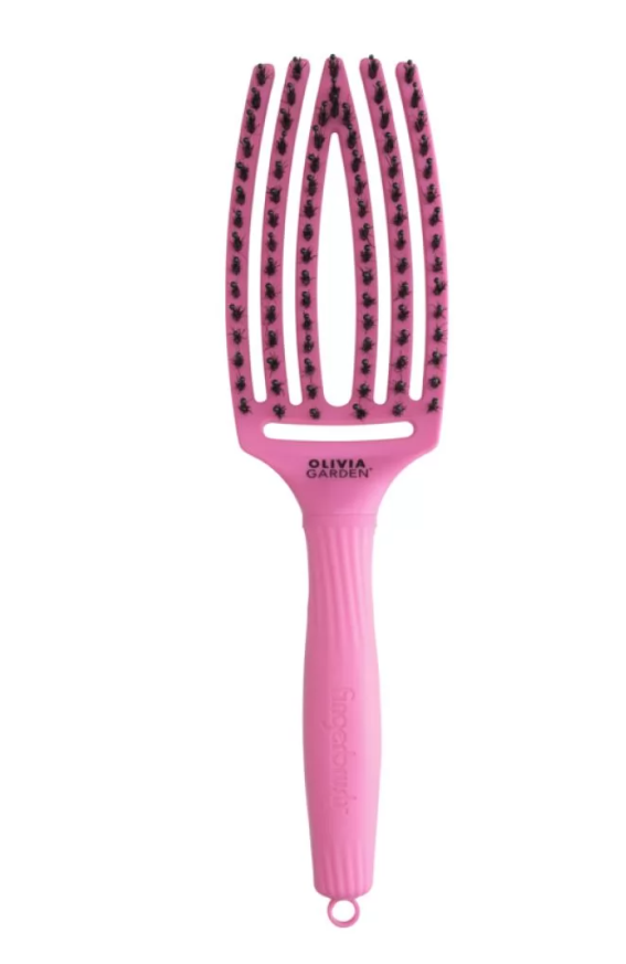 Щетка Finger Brush Care Iconic Boar&Nylon Pink Granita, фото 1