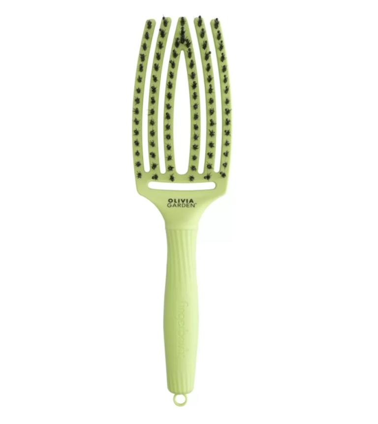 Щетка Finger Brush Care Iconic Boar&Nylon Green Pistachio, фото 1