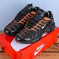 Мужские Кроссовки Nike Air Max TN Plus черные с оранжевым