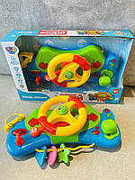 Автотренажер M 4095 UA 29см, навчальний, музика та звук (український), світло, 2 кольори, на батарейках, в коробці, 32-20-8,5см, фото 6