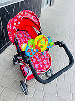 Автотренажер M 4095 UA 29см, навчальний, музика та звук (український), світло, 2 кольори, на батарейках, в коробці, 32-20-8,5см, фото 2