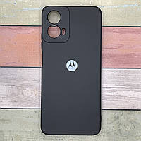 Оригінальний чохол для Motorola Moto G34 SOFT Silicone Case Мікрофібра, Soft touch. Чорний