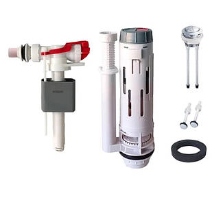 Комплект арматури Чехія KT-0303-1/2" спускна та наповнювальна з бічним клапаном