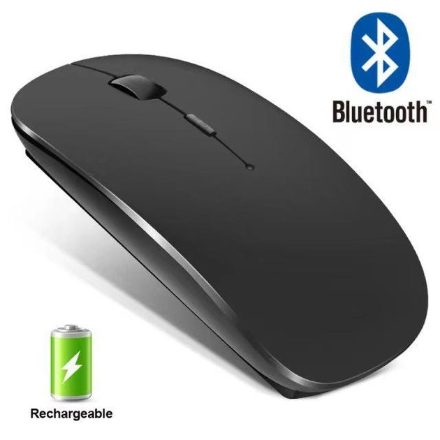 Безшумна бездротова мишка з USB передавач та Bluetooth з'єднання з вбудованим акумулятором