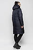 Зимова куртка-пуховик жіноча великого розміру 48-62 синій, фото 3