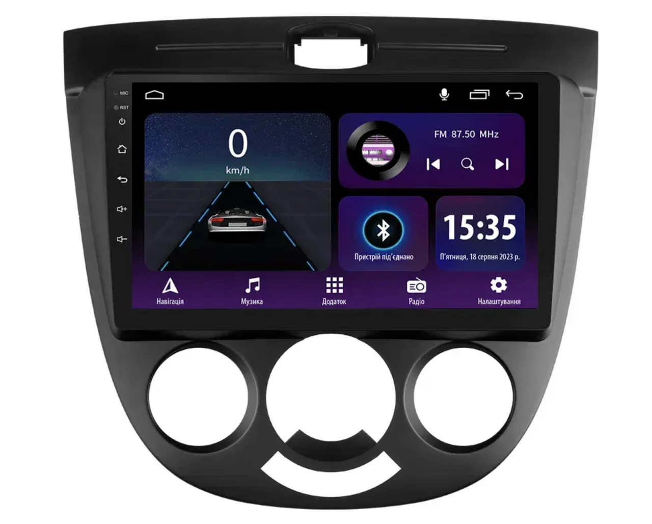 Штатна магнітола Chevrolet Lacetti Buik Exceller для Android 9” сенсорний екран, GPS, Bluetooth, Wi-Fi, камера, фото 1