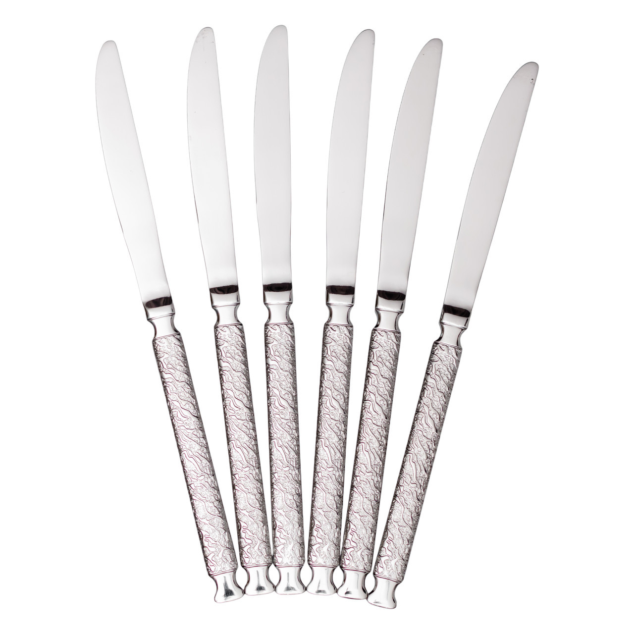 Набір столових ножів 6 (шт) з нержавіючої сталі 23 (см) Срібло HP-8-37, фото 1