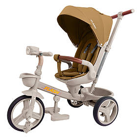 Велосипед дитячий триколісний з батьківською ручкою для дітей від 1,5 до 4 років Flash Tilly Orange