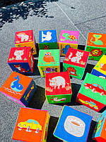 Набір м'яких кубиків "Мій світ 3в1" 18 штук МС 090601-16, фото 5