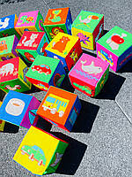 Набір м'яких кубиків "Мій світ 3в1" 18 штук МС 090601-16, фото 6