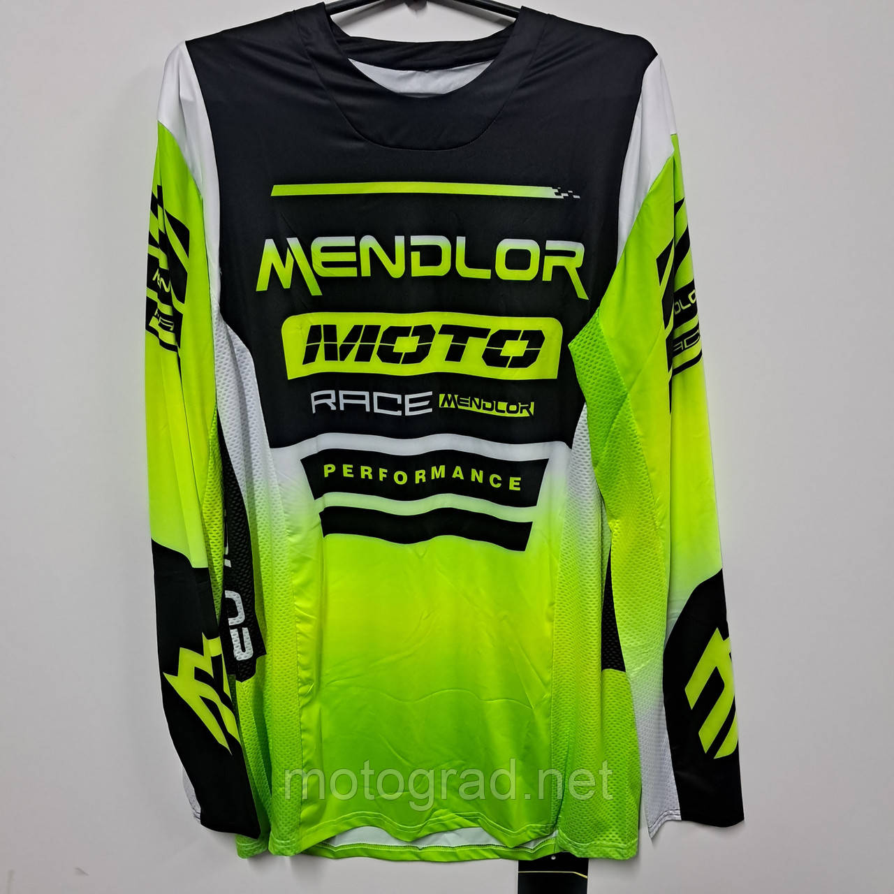 Джерсі для моток кросу Mendelor Pro чорно- салатовий розмір L, фото 1