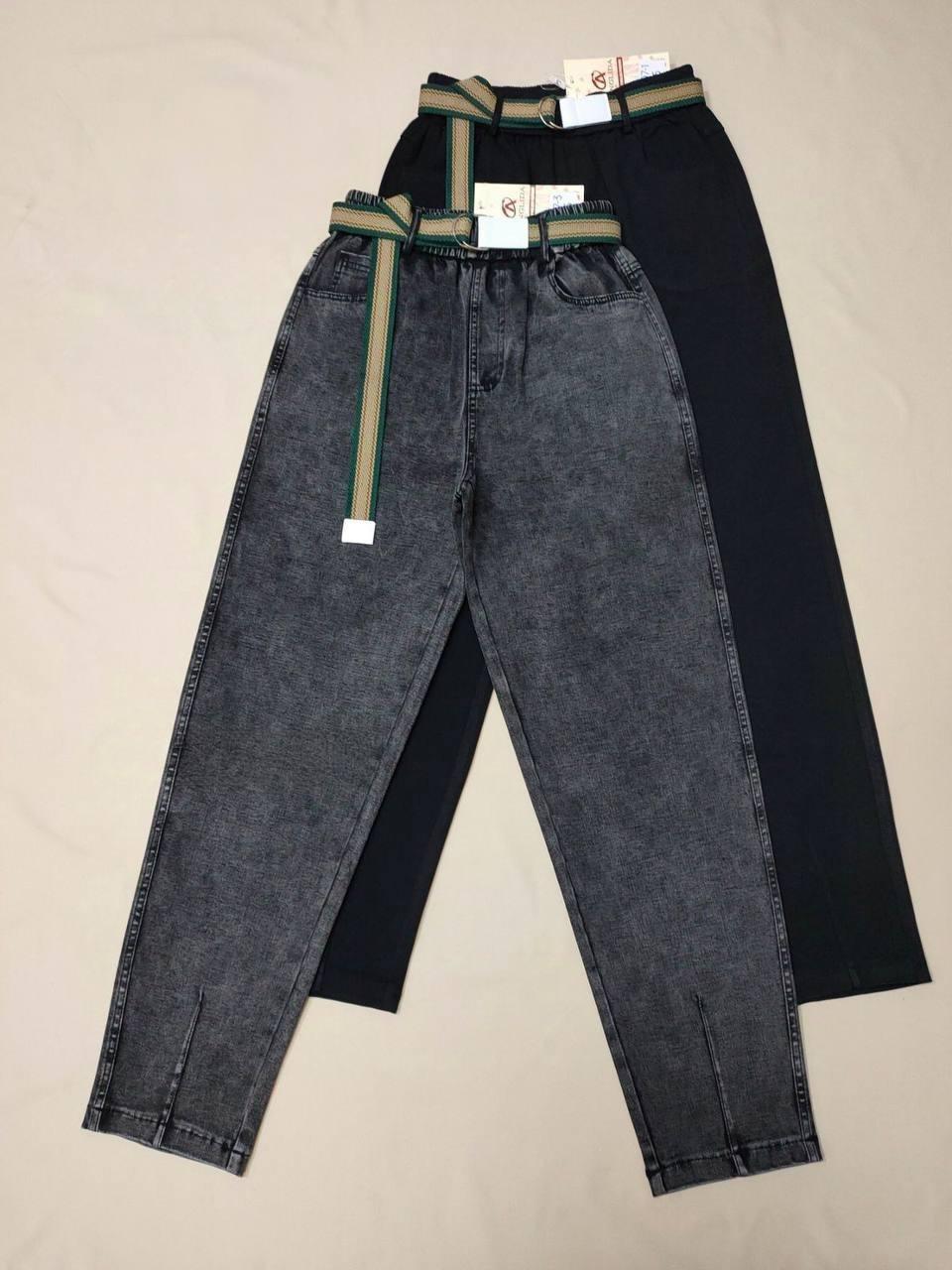 Джинси мом з поясом, фото 1