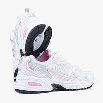 Жіночі кросівки New balance 530 White Silver Pink Нью Беленс 530 Білі з рожевим текстиль шкіра весна літо, фото 3